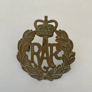 ORIGINAL Royal Air Force  original queens crown cap badge possible 1950