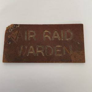 ORIGINAL WW2...AIR RAID WARDEN ARP door sign