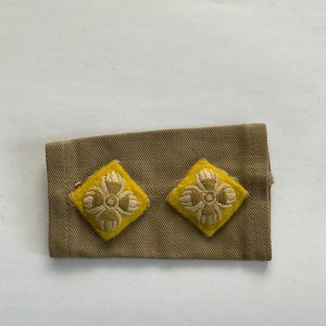 ORIGINAL WW2 BRITISH ARMY SLIP-ON EPAULETTE INSIGNIA PIPS OF THE CAVALRY /RAC 1ST LIEUTENANT RANK